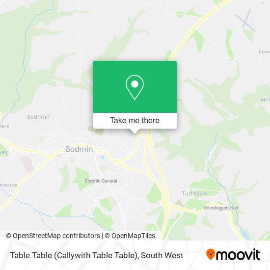 Table Table (Callywith Table Table) map