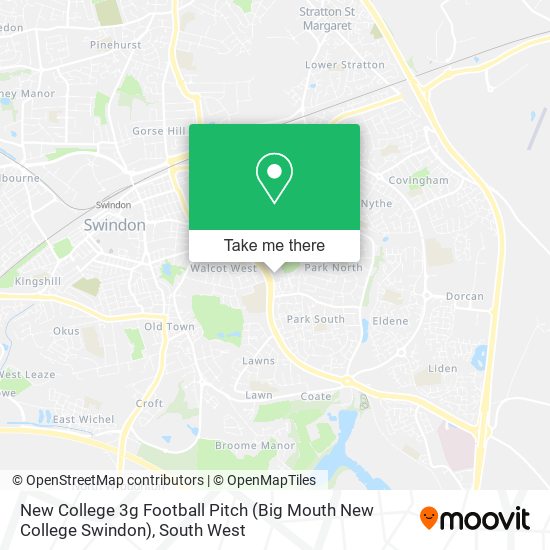 New College 3g Football Pitch (Big Mouth New College Swindon) map