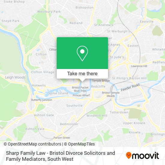 Sharp Family Law - Bristol Divorce Solicitors and Family Mediators map