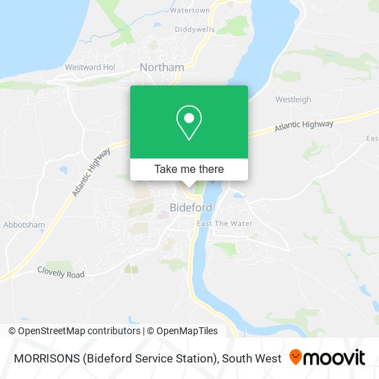 MORRISONS (Bideford Service Station) map