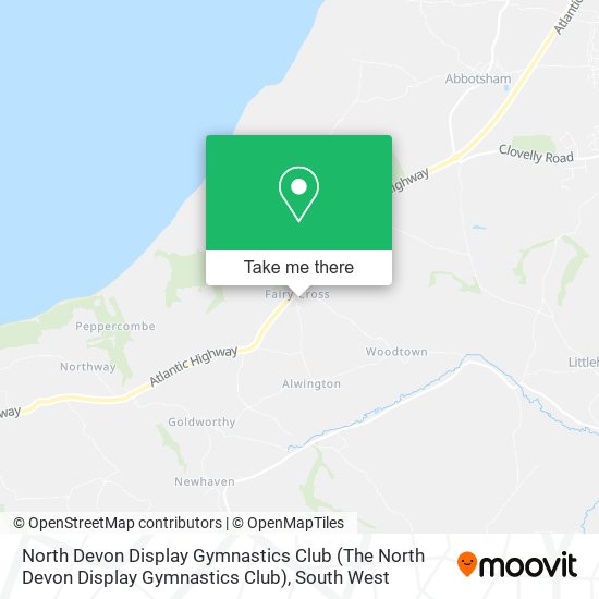 North Devon Display Gymnastics Club map