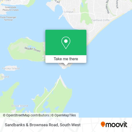 Sandbanks & Brownsea Road map