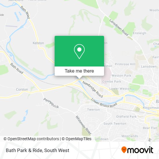 Bath Park & Ride map