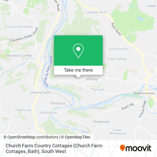 Church Farm Country Cottages (Church Farm Cottages, Bath) map