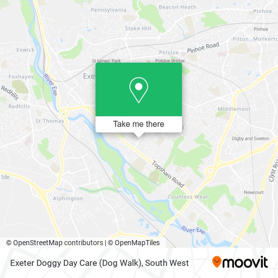 Exeter Doggy Day Care (Dog Walk) map