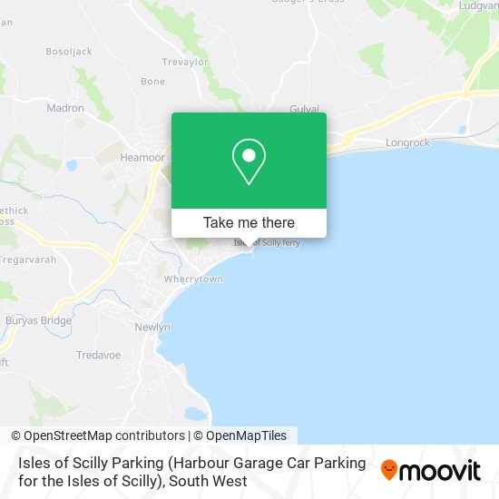 Isles of Scilly Parking (Harbour Garage Car Parking for the Isles of Scilly) map