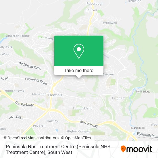 Peninsula Nhs Treatment Centre map