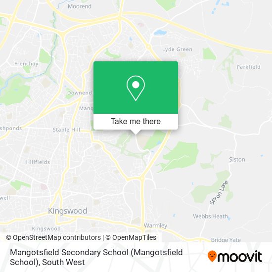 Mangotsfield Secondary School (Mangotsfield School) map