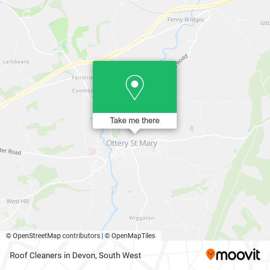 Roof Cleaners in Devon map