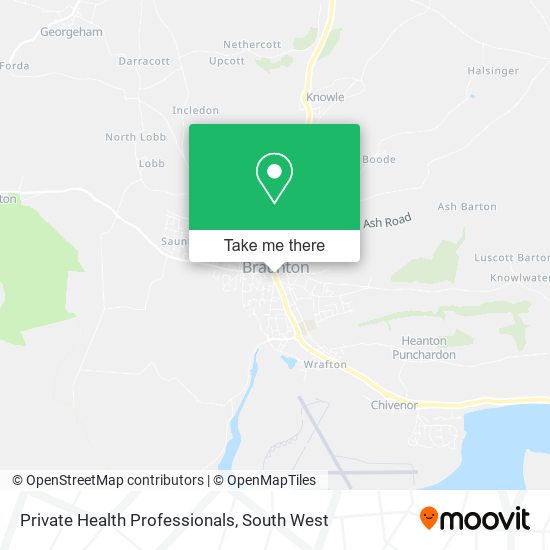 Private Health Professionals map