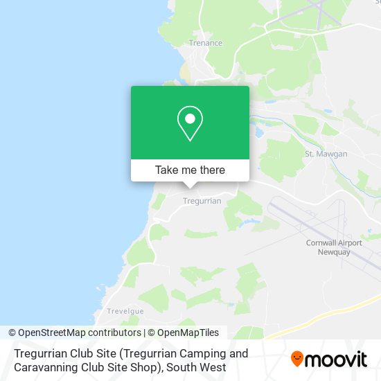 Tregurrian Club Site (Tregurrian Camping and Caravanning Club Site Shop) map