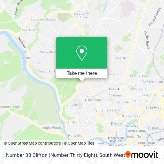 Number 38 Clifton (Number Thirty Eight) map