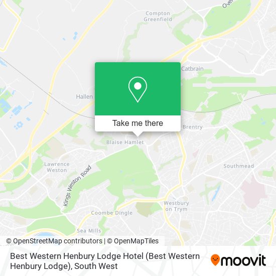 Best Western Henbury Lodge Hotel map