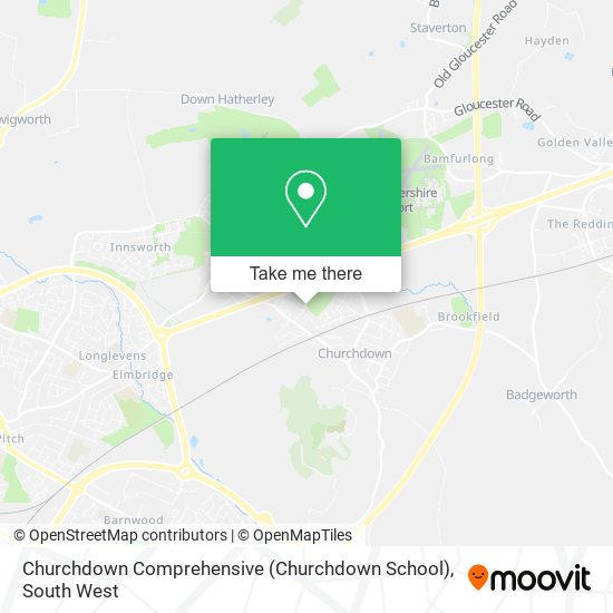 Churchdown Comprehensive (Churchdown School) map
