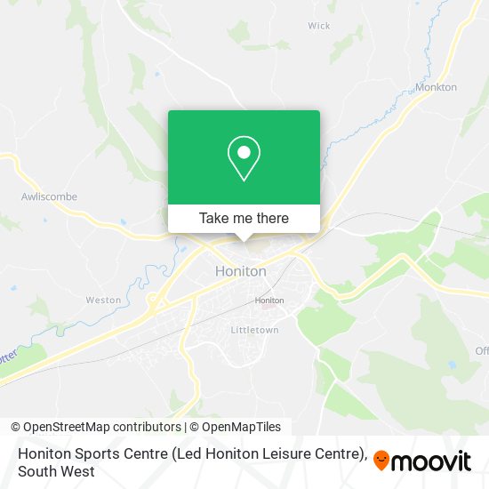 Honiton Sports Centre (Led Honiton Leisure Centre) map