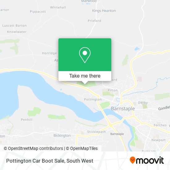 Pottington Car Boot Sale map