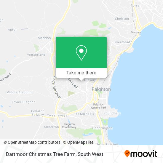 Dartmoor Christmas Tree Farm map