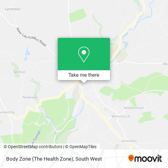 Body Zone (The Health Zone) map