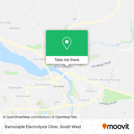 Barnstaple Electrolysis Clinic map