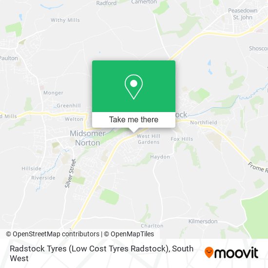 Radstock Tyres (Low Cost Tyres Radstock) map