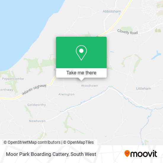 Moor Park Boarding Cattery map
