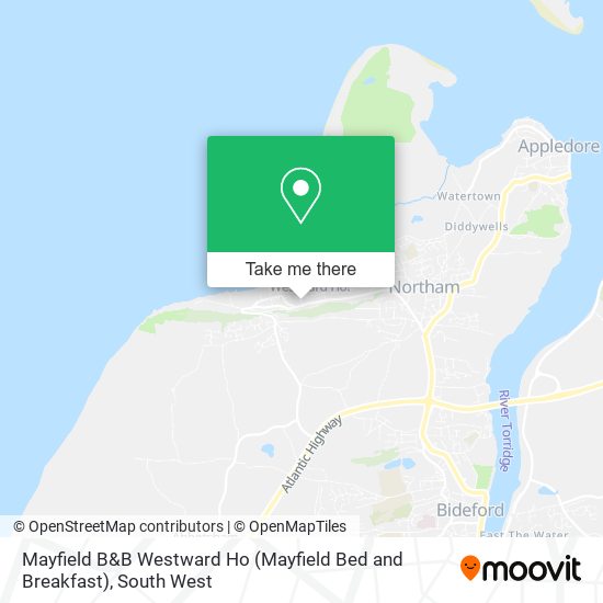 Mayfield B&B Westward Ho (Mayfield Bed and Breakfast) map