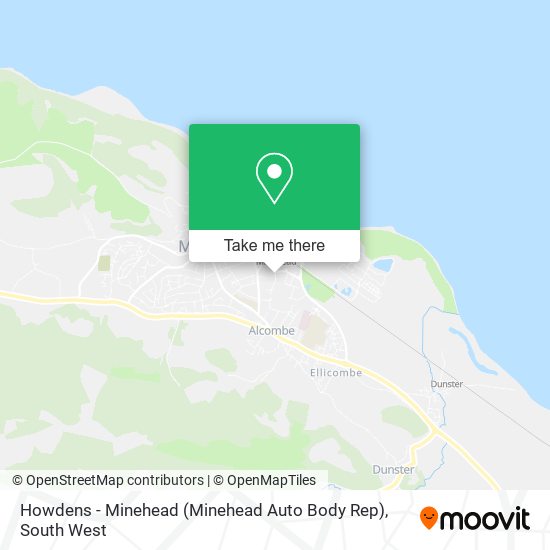 Howdens - Minehead (Minehead Auto Body Rep) map