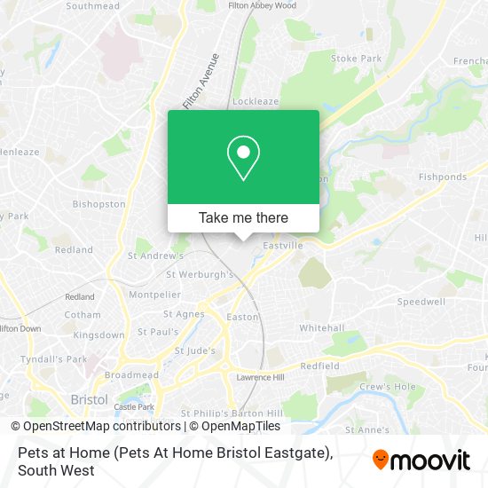 Pets at Home (Pets At Home Bristol Eastgate) map