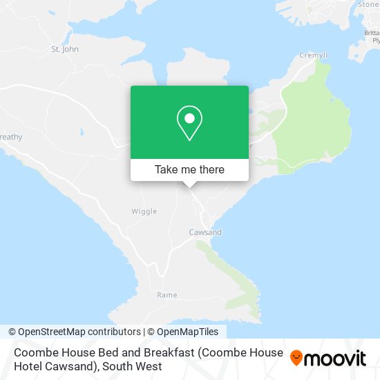 Coombe House Bed and Breakfast (Coombe House Hotel Cawsand) map