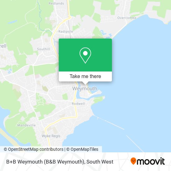 B+B Weymouth map