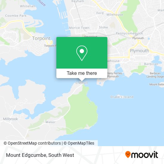 Mount Edgcumbe map