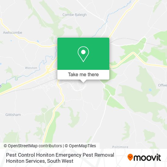 Pest Control Honiton Emergency Pest Removal Honiton Services map