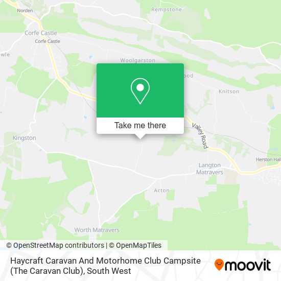 Haycraft Caravan And Motorhome Club Campsite (The Caravan Club) map