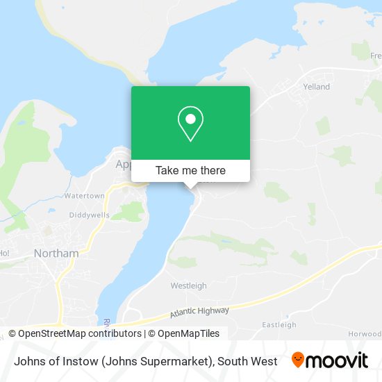 Johns of Instow (Johns Supermarket) map