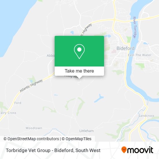 Torbridge Vet Group - Bideford map