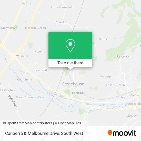 Canberra & Melbourne Drive map