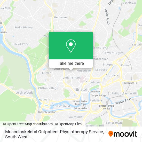 Musculoskeletal Outpatient Physiotherapy Service map