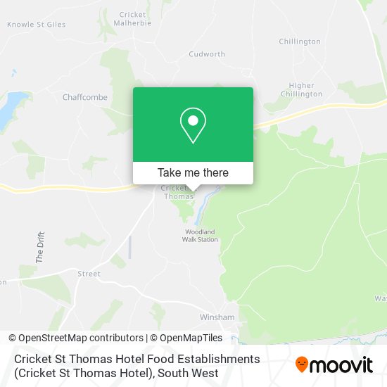 Cricket St Thomas Hotel Food Establishments map