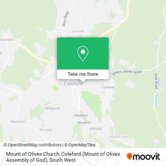 Mount of Olives Church, Coleford (Mount of Olives Assembly of God) map