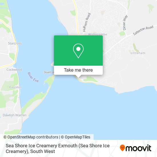 Sea Shore Ice Creamery Exmouth map