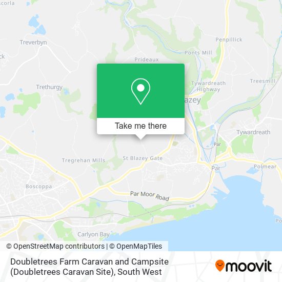 Doubletrees Farm Caravan and Campsite (Doubletrees Caravan Site) map
