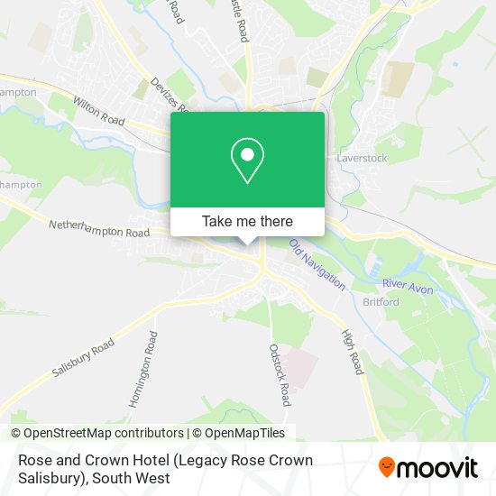 Rose and Crown Hotel (Legacy Rose Crown Salisbury) map