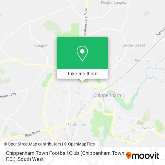 Chippenham Town Football Club (Chippenham Town F.C.) map