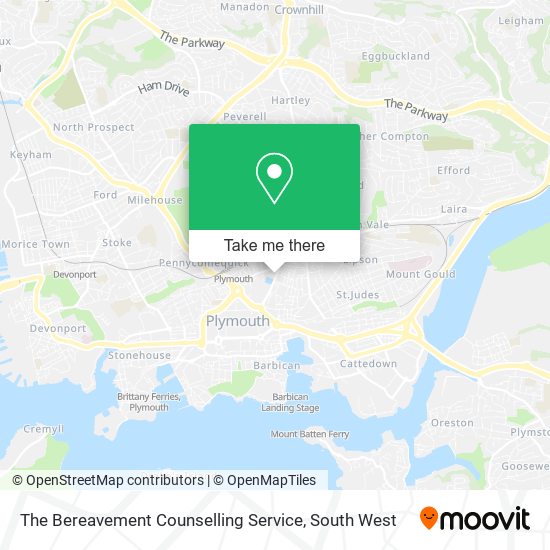 The Bereavement Counselling Service map