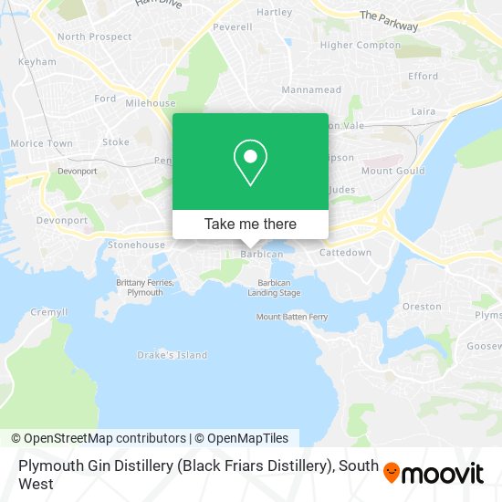 Plymouth Gin Distillery (Black Friars Distillery) map