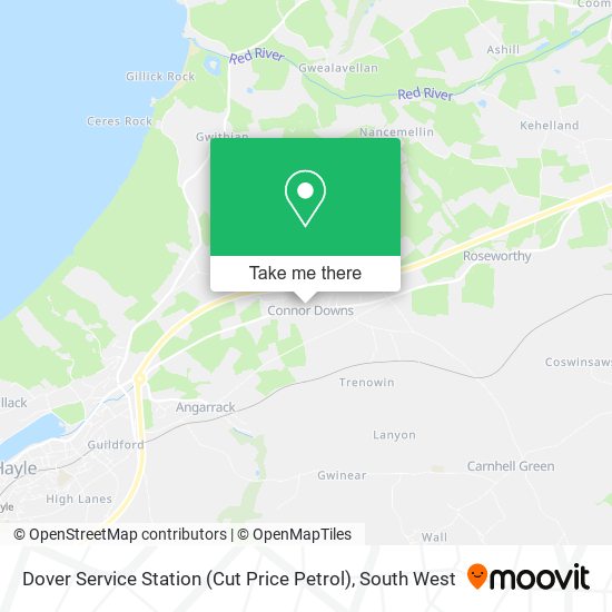 Dover Service Station (Cut Price Petrol) map