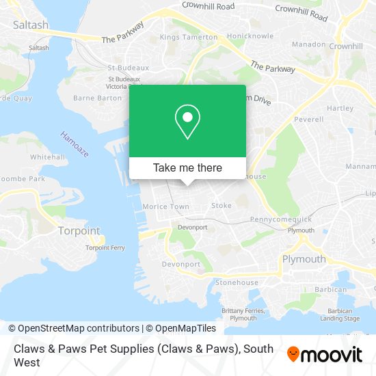 Claws & Paws Pet Supplies map