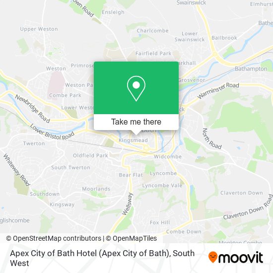 Apex City of Bath Hotel map