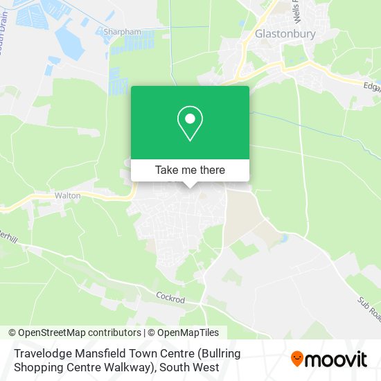 Travelodge Mansfield Town Centre (Bullring Shopping Centre Walkway) map