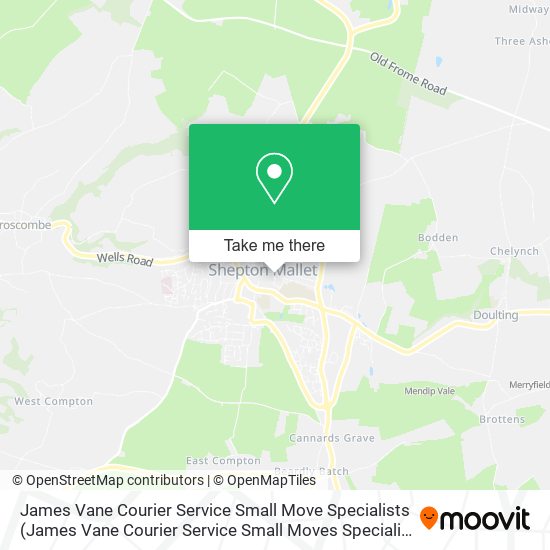 James Vane Courier Service Small Move Specialists map